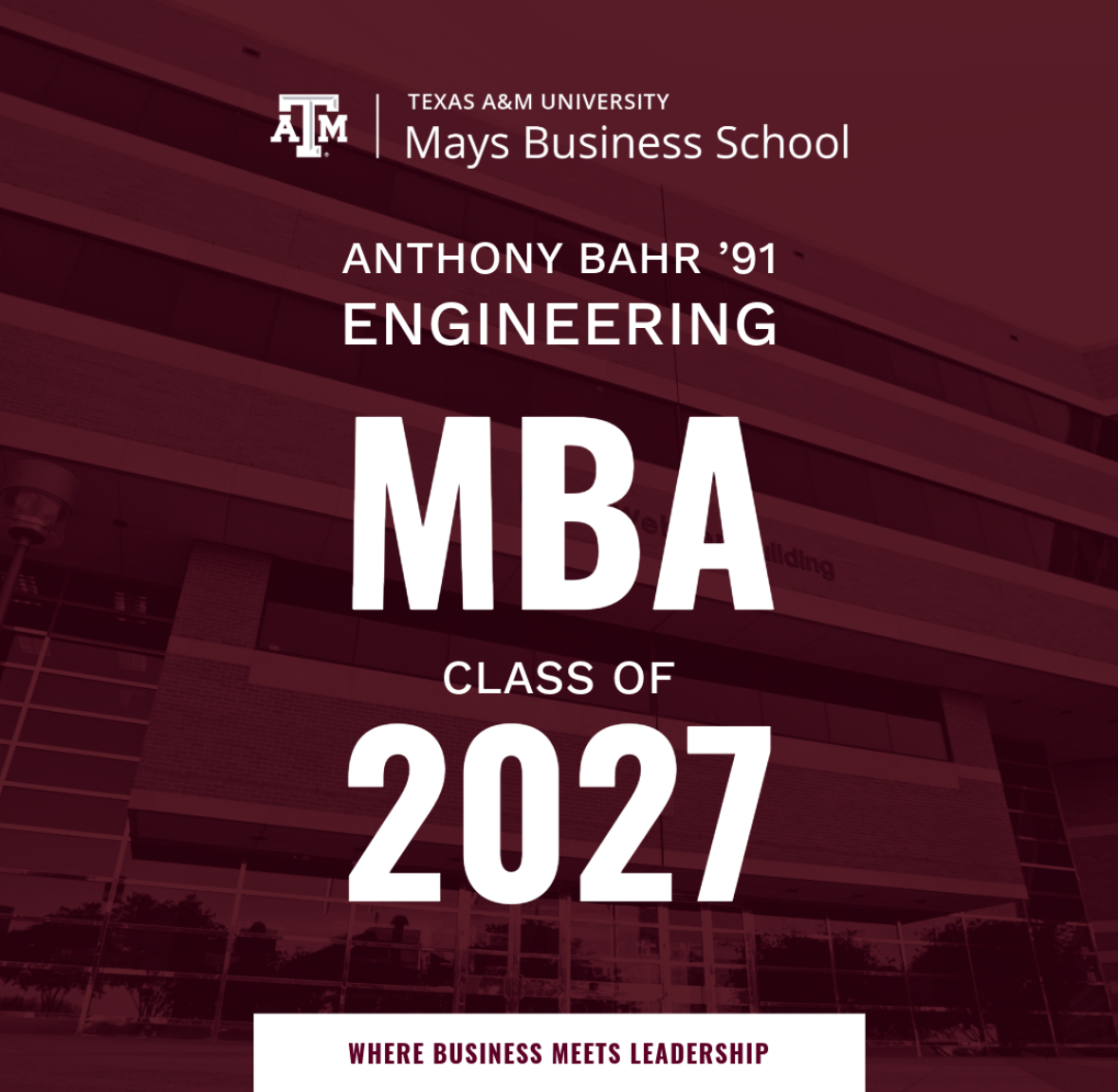 MBA Acceptance Photo